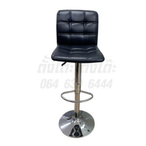 M15 เช่าเก้าอี้สตูลบาร์ปรับระดับ พนักพิงสีดำ