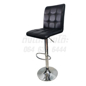 M18 : เช่าเก้าอี้สตูลบาร์ปรับระดับ พนักพิงสีดำ